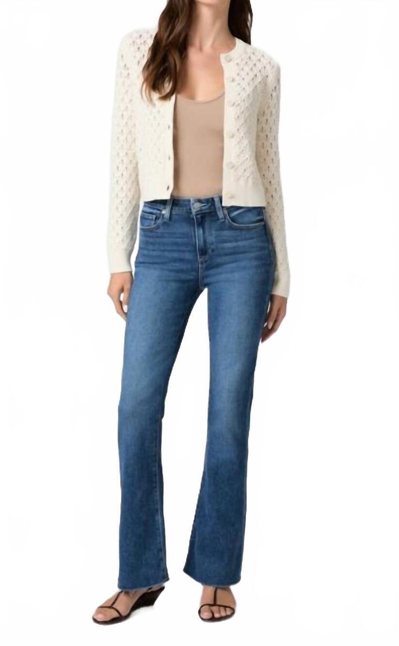NEW PAIGE high rise laurel canyon jeans in hollyhock